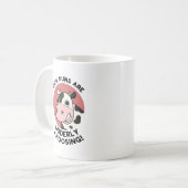 Mug Puns de vache Udderly Amoosing Funky Animal Pun (Devant gauche)