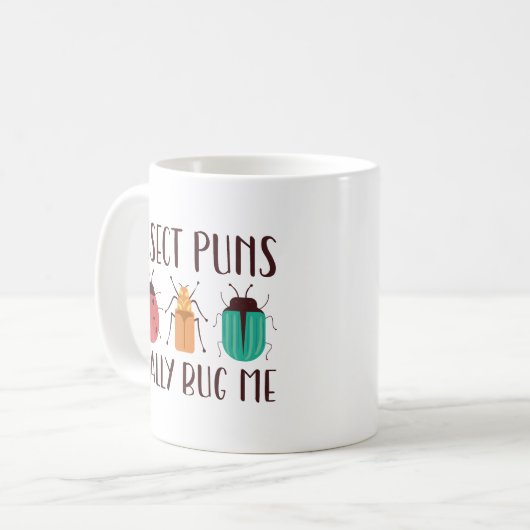 Mug Puns d'insectes vraiment me bourrer (Devant gauche)
