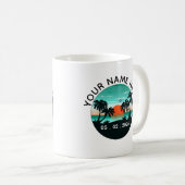 Mug Punta Cana Dominicaine Palm Tree Retro Sunset (Devant droit)