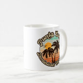 Mug Punta Cana Dominicaine Palm Tree Retro Sunset 60s (Devant droit)