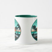 Mug Punta Cana Dominicaine Retro Sunset Souvenir 60s (Centre)