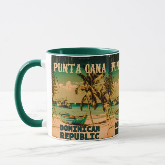 Mug Punta Cana Dominicaine - Souvenir Vintage 80s (Gauche)