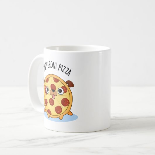 Mug Pupperoni Pizza Funny Pizza Pun (Devant gauche)