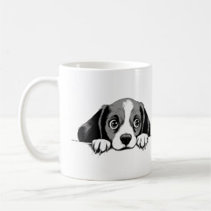 Mug Puppy Peeking mignon adorable drôle dessin animal