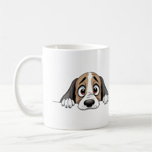 Mug Puppy Peeking mignon adorable drôle dessin animal