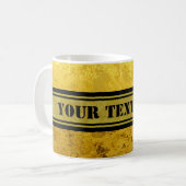 Mug PURE OR motif / feuille d'or + votre texte (Devant gauche)