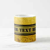 Mug PURE OR motif / feuille d'or + votre texte (Centre)
