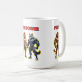 Mug Pure Power – Strong Animal Muscle Cartoon Design (Devant droit)