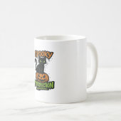 Mug Purfection éffrayante - Chat noir mignon sur Hal C (Devant droit)