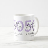 Mug Purple 50 et fabuleux Script 50th Birthday Party (Devant droit)