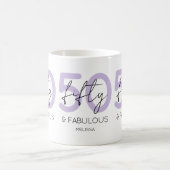 Mug Purple 50 et fabuleux Script 50th Birthday Party (Centre)