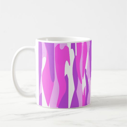 Mug Purple Abstrait - Tons Roses Inspiré Flux Organiqu (Gauche)
