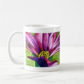 Mug Purple African Daisy watercolor art flower (Gauche)