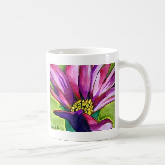Mug Purple African Daisy watercolor art flower (Droite)