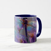 Mug purple and blue dragonflies (Devant droit)