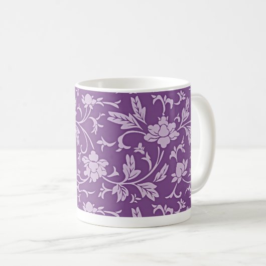 Mug Purple and lavender floral pattern (Devant droit)