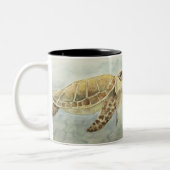 Mug Purple Aquarelle Tortues de mer (Gauche)