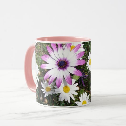 Mug Purple Blanc Fleur Jardin Botanique Faisy Printemp (Devant gauche)