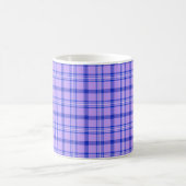 Mug Purple Blue Plaid Classic Pattern Bright (Centre)