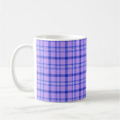 Mug Purple Blue Plaid Classic Pattern Bright (Gauche)