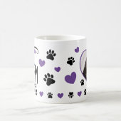 Mug Purple Chat Maman Pawprint Personnalisé Animaux de (Centre)