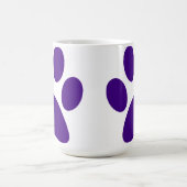 Mug Purple Chien Empreinte de patte Personnalisable Ca (Centre)