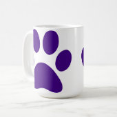 Mug Purple Chien Empreinte de patte Personnalisable Ca (Devant gauche)