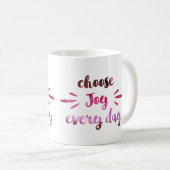 Mug Purple Choisissez la joie chaque jour citation de  (Devant droit)