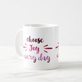 Mug Purple Choisissez la joie chaque jour citation de  (Devant gauche)