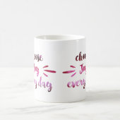 Mug Purple Choisissez la joie chaque jour citation de (Centre)