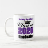 Mug Purple Class of 2026 Graduation Keepsake (Gauche)