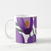 Mug Purple Crocus Floral (Gauche)