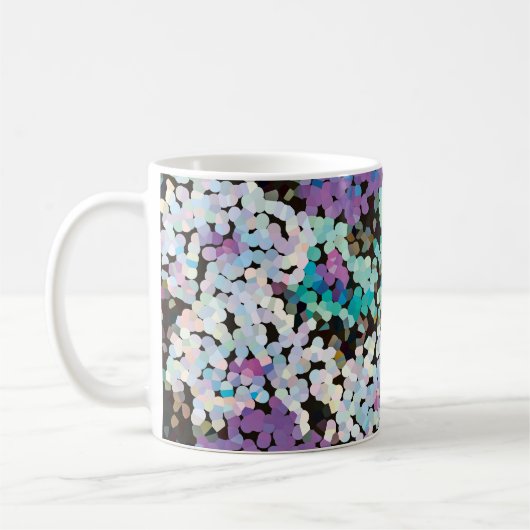 Mug Purple Crystal Floral Blooms (Gauche)