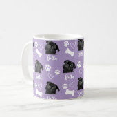 Mug Purple Custom Love Empreinte de patte Amoureux des (Devant gauche)