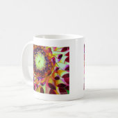 Mug Purple Dahlia abstract original flower art (Devant gauche)