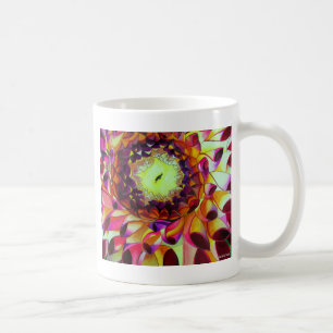 Mug Purple Dahlia abstract original flower art