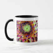 Mug Purple Dahlia abstract original flower art (Gauche)