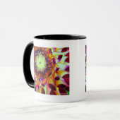 Mug Purple Dahlia abstract original flower art (Devant gauche)