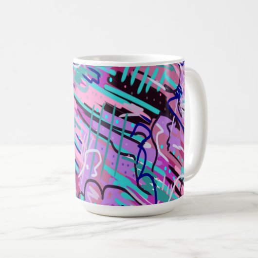 Mug Purple Dream Expressive Abstrait (Devant droit)