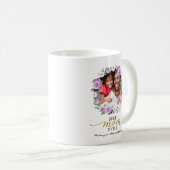 Mug Purple Floral Wreath Meilleure Maman Jour des mère (Devant droit)