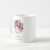 Mug Purple Floral Wreath Meilleure Maman Jour des mère (Devant gauche)