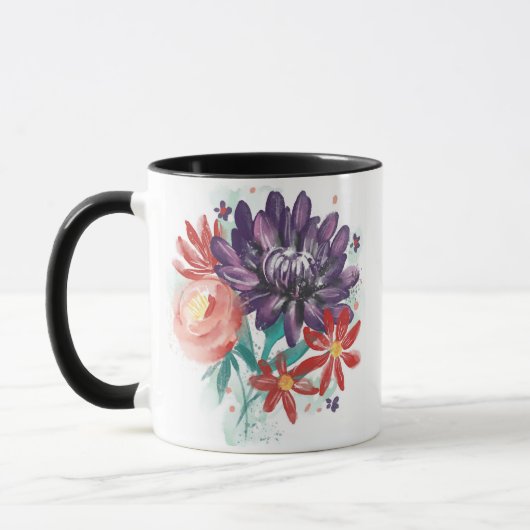 MUG PURPLE FLOWWER BUNCH (Gauche)