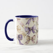 Mug Purple Gold Bows Anniversaire (Gauche)