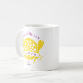 Mug Purple Gold Nom personnalisé fléchettes Queen Coff (Devant gauche)