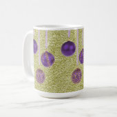 Mug Purple Gold Parties scintillant Joyeux Noël Bauble (Devant gauche)