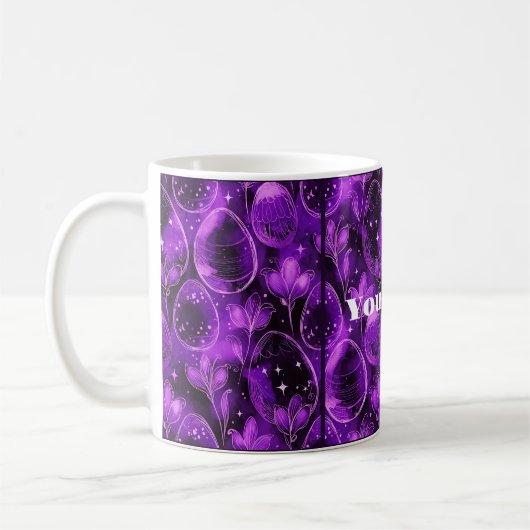 Mug Purple Gothic Easter Pattern (Gauche)