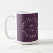 Mug Purple Green Christmas Ho Ho Ho ID1009 (Gauche)