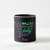 Mug Purple Green Mermaid Script Zone Script (Centre)