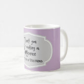 Mug Purple/Grey ; Merci pour faire la différence (Devant droit)