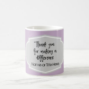 Mug Purple/Grey ; Merci pour faire la différence